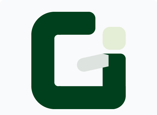 The G highlighted: the back, both arms and the body.